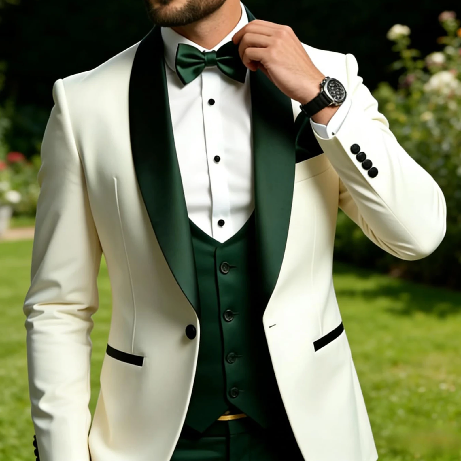 Men's 3 Piece Suits Slim Fit T - đánh giá và giá Men Formal Wear Modern