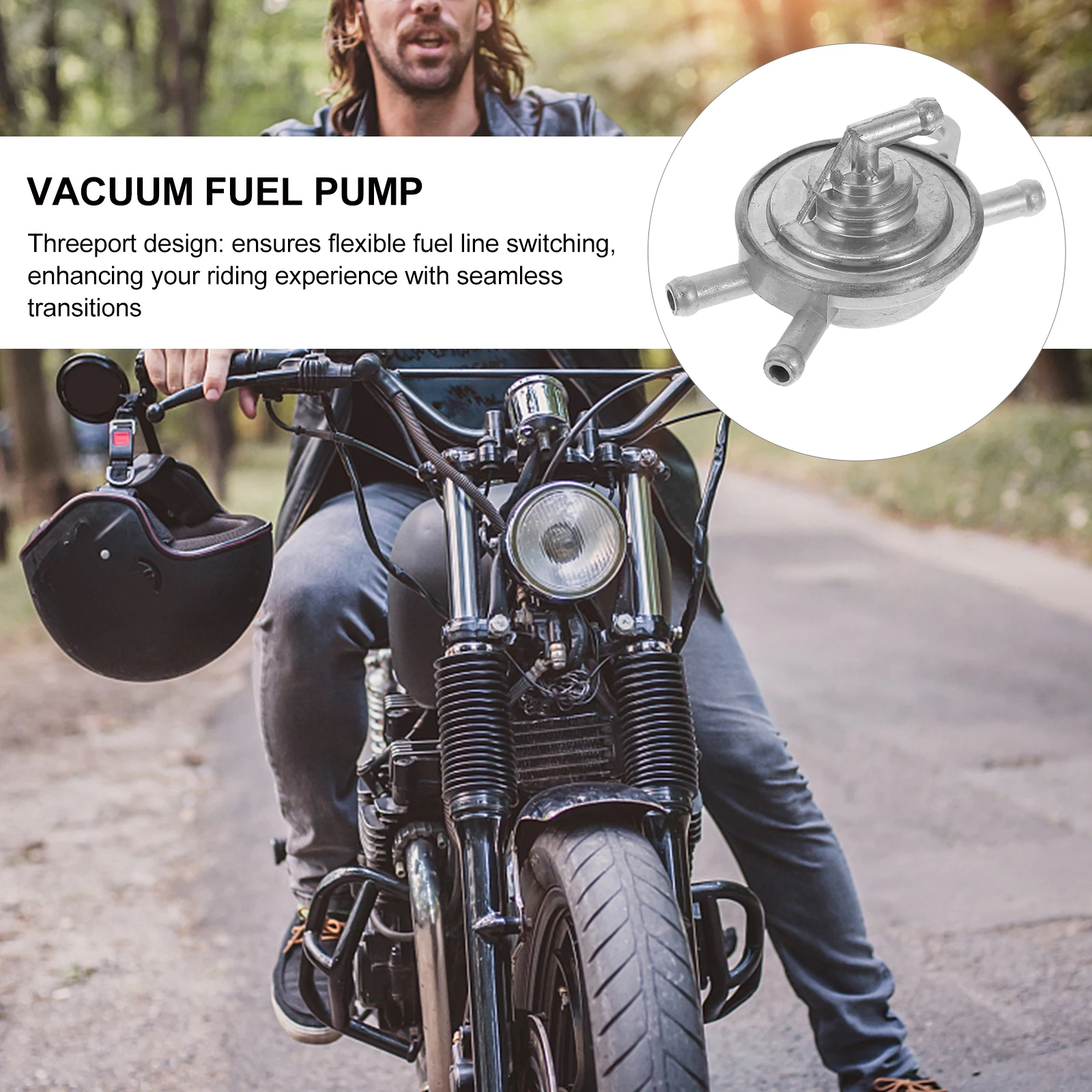 

Vacuum Pump Petcock Motorcycle Scooter Atv Accessories Leakproof Durable Offroad Tripleport Switching Fuel Line Efficient