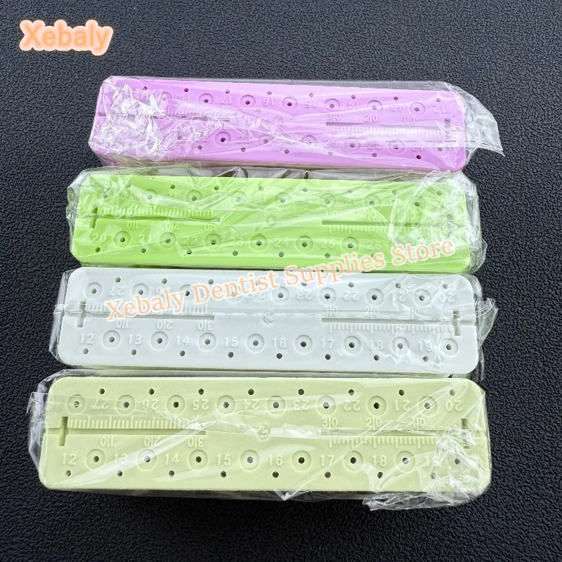 15Pcs Dental Autoclavable Endo Block Stand Ruler Dentist Instrument Ruler Product Equipment Mini Measuring Block Gutta Percha