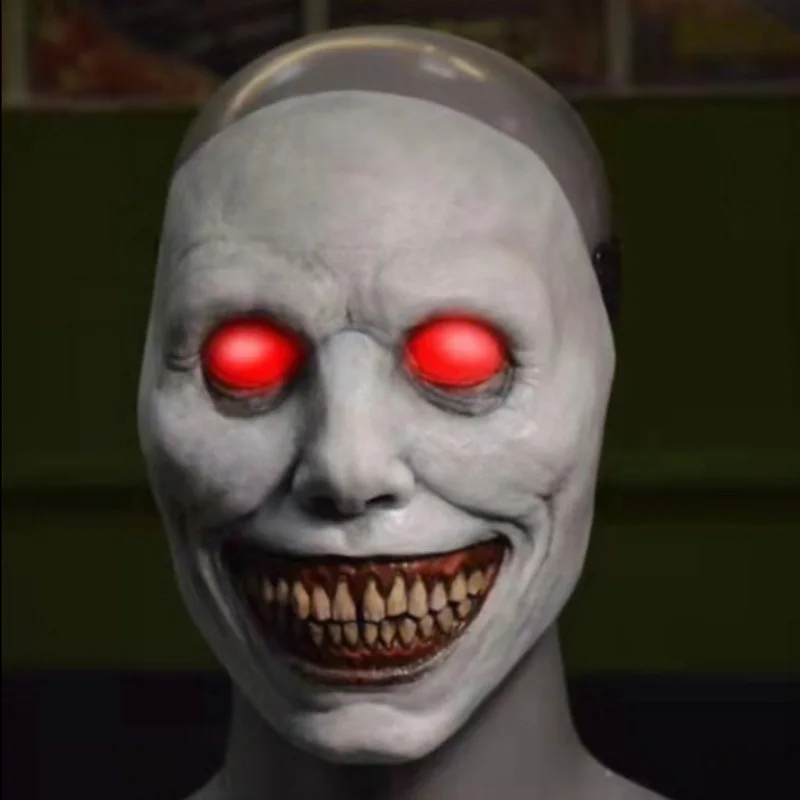 Hot Halloween Festival Party Mask, Smiling Demon Skull Face Cover, Horror Cos Accessory For Voldemort Exorcist view 3