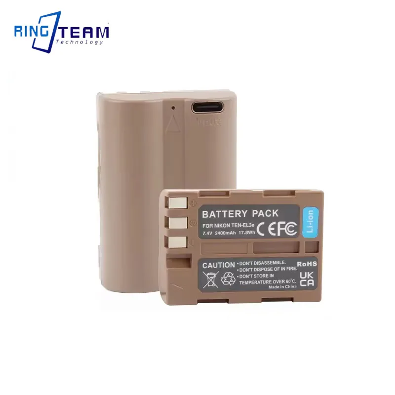 

2400mAh TEN-EL3e EN EL3e Camera Battery for Nikon D30 D50 D70 D70S D80 D90 D100 D200 D300 D300S D700