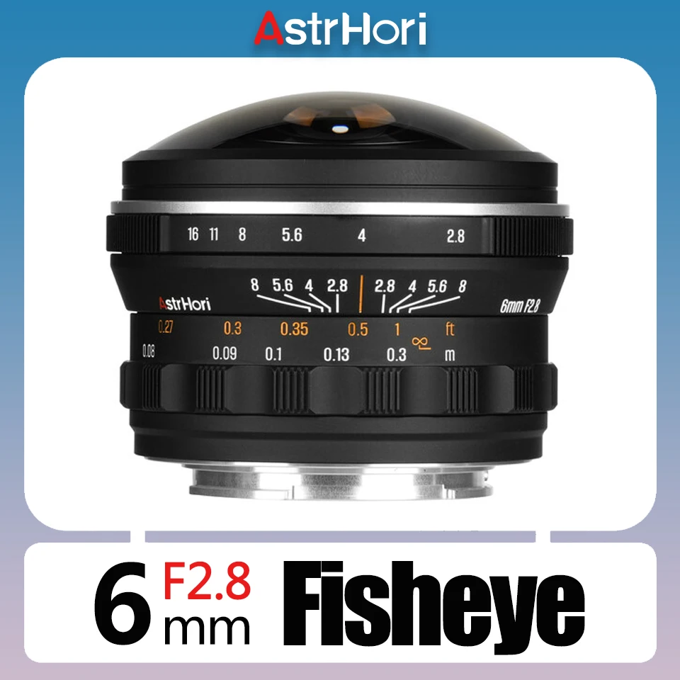 

AstrHori 6mm F2.8 Ultra Wide Full-Frame Circular Manual Focus Fisheye Camera Lens for Photography Nikon Z Sony E Canon R L Mount
