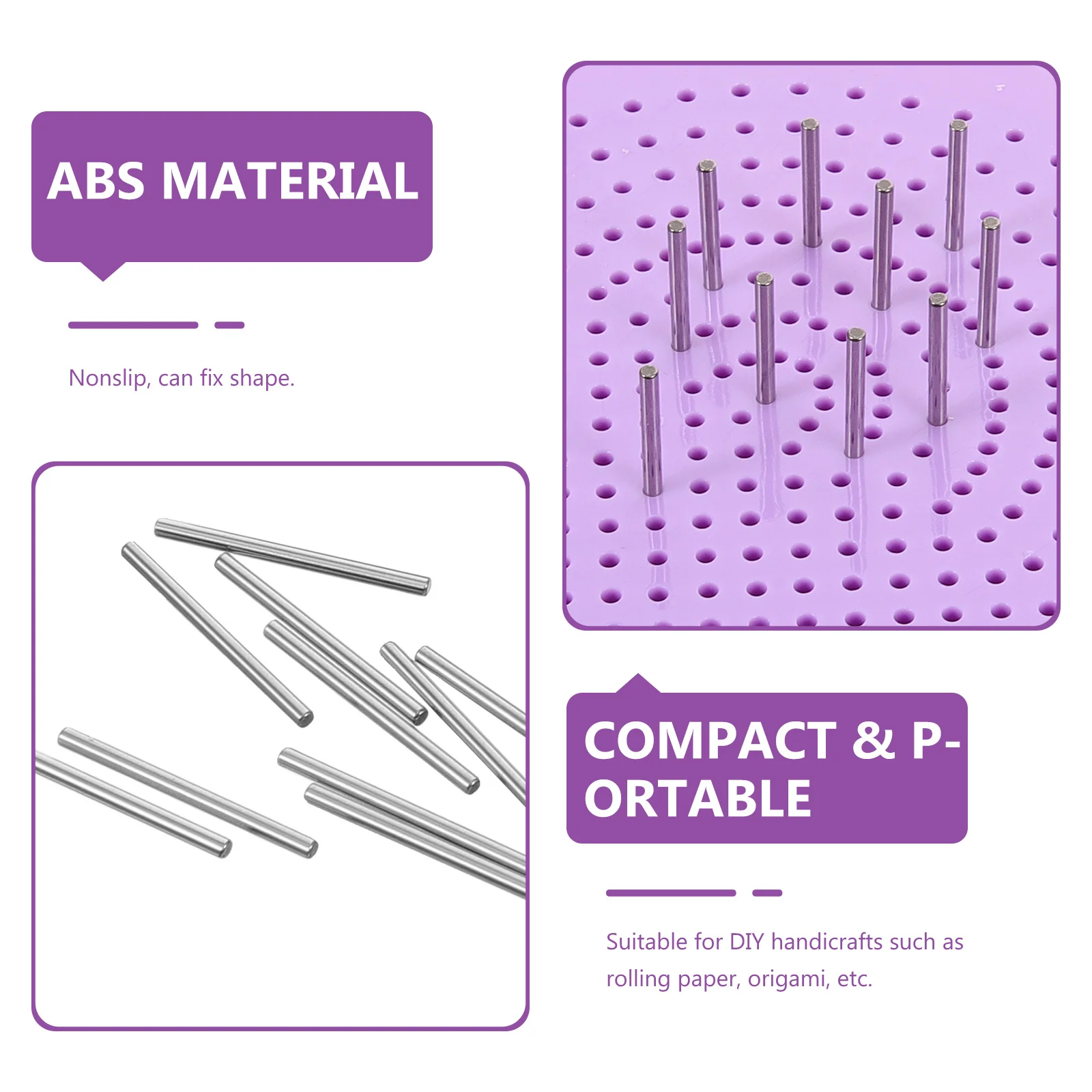 

Quilling Board Paper Winding Tool with Pin Non-Slip Durable Mini Storage Box Easy Operation Paper Quilling Craft Accessory