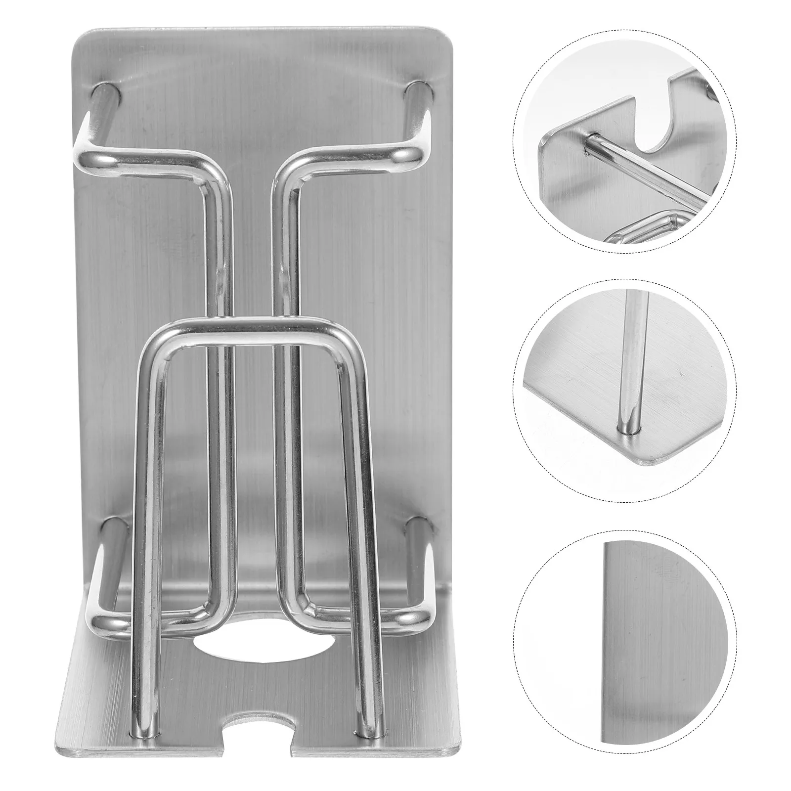 

Держатель для зубных щеток из нержавеющей стали настенный, для ванной комнаты, для хранения зубных щеток, зубной пасты, стаканов для полоскания рта, с функцией сушки вверх дном, без сверления