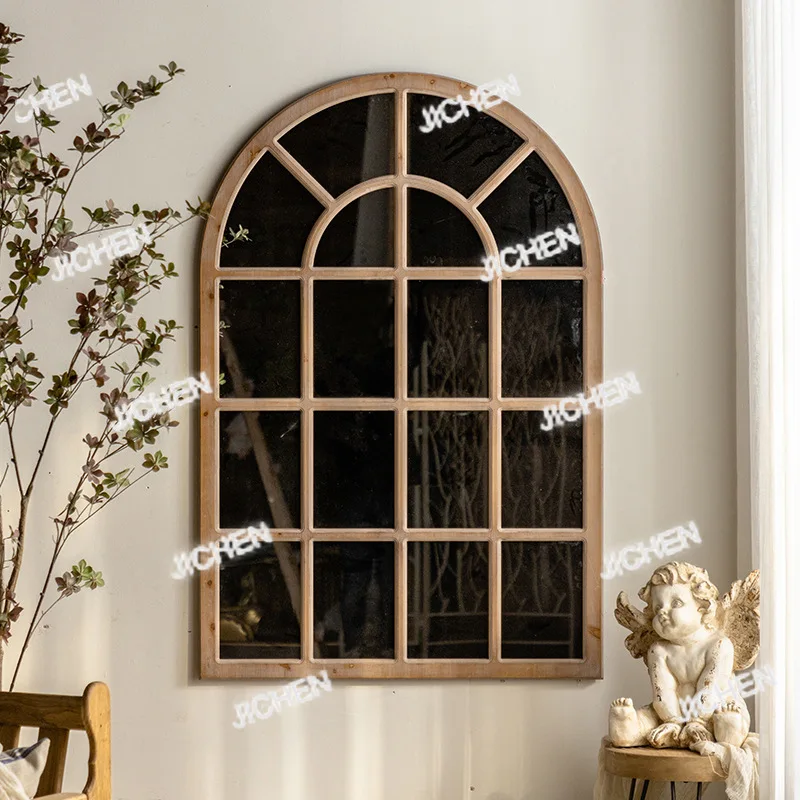 

NXJ литературный стиль украшение стены решетка зеркало, гостиная отель фон украшение стены изогнутый настенный полный корпус