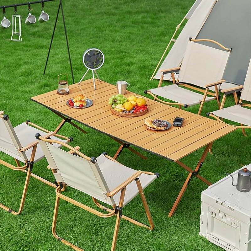 ultra-light Picnic folding tables and chairs Outdoor Lightweight Portable aluminum Folding table patio garden 접이식책상 furniture