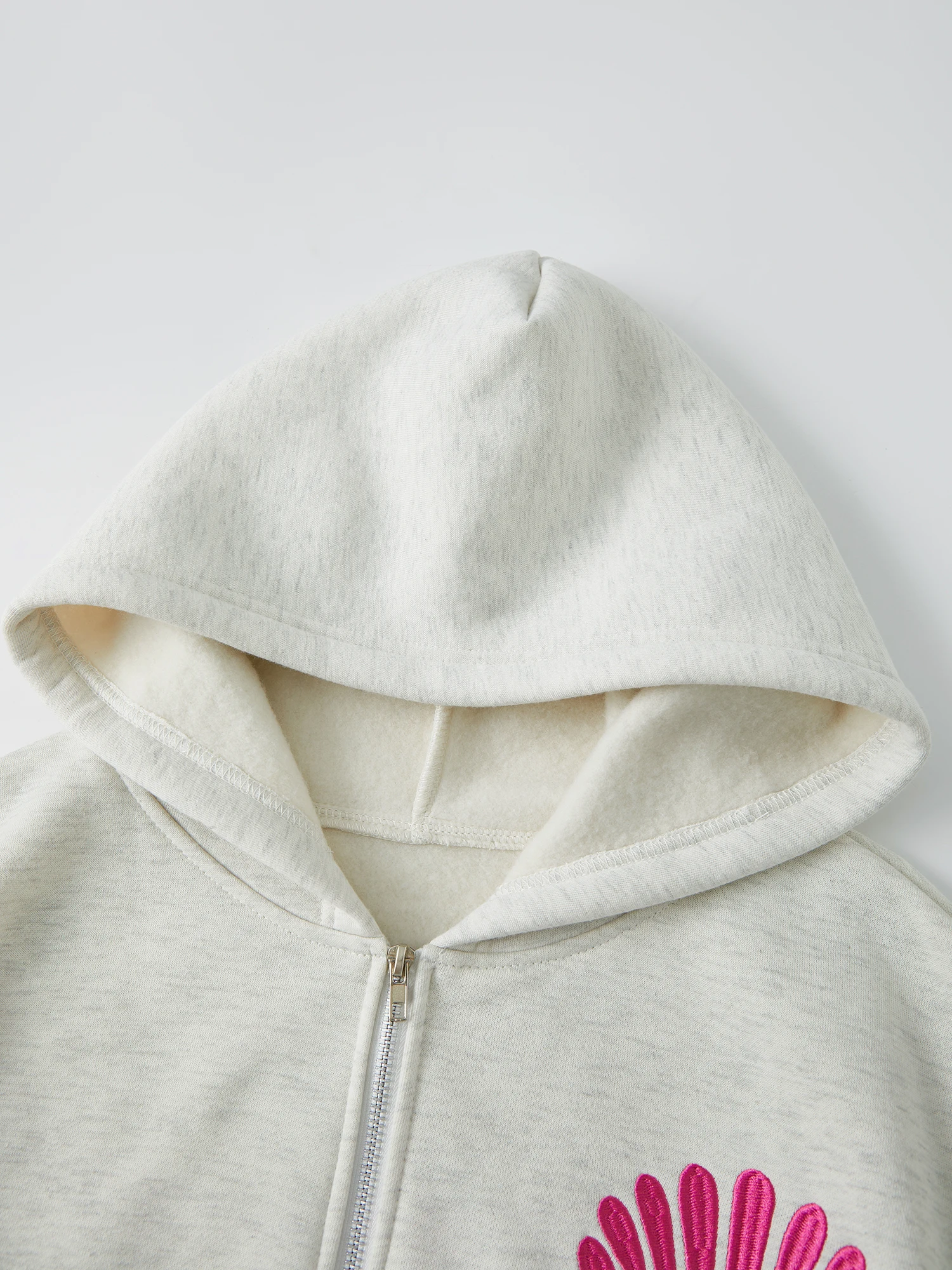 Lässiger Langarm-Pullover-Hoodie für Damen mit Blumenstickerei und Kapuze mit Kordelzug – modisches Sweatshirt für Frühling und Herbst