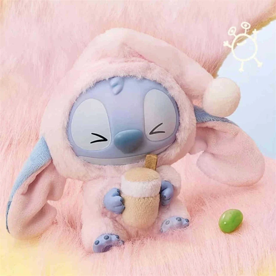 Nieuwe Disney Stitch Eat Sleep Series Vinyl Blind Box Hanger Schattige pop Mystery Box Speelgoed Pluche pop Vakantie Feestelijk cadeau