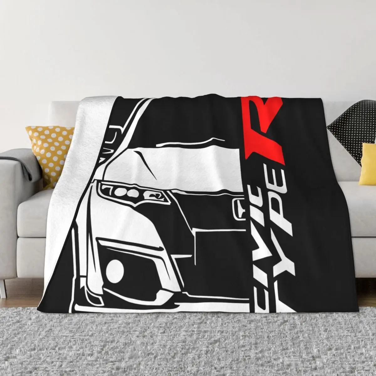 Honda Civic Type R Fk2 Car Blanket Bedspread On The Bed Plush King Size