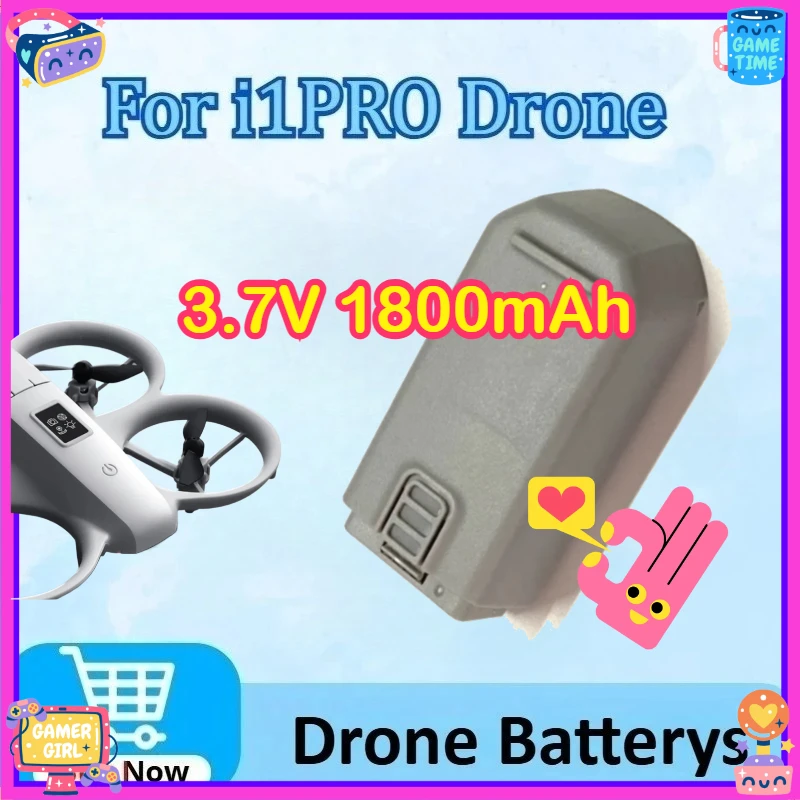 

3.7V 1800mAh Drone Battery for I1 PRO/V66/CZ06 Mini Drone RC Quadcopter Replacement Newly Upgraded Battery I1PRO Accessory Parts