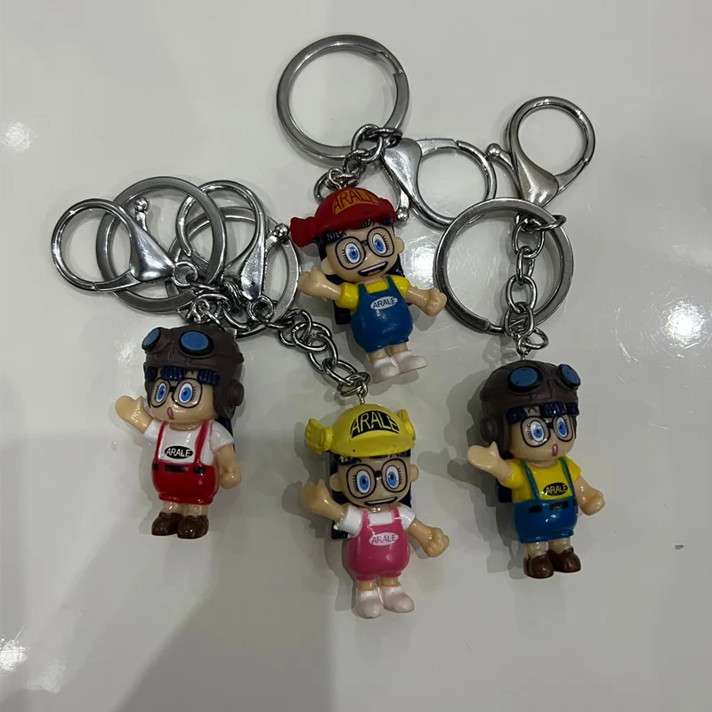 Anime Dr. Slump PVC Keychain Action Figure Arale Machine Doll Bulma Cosplay Cute Slump Toy Keyring Angel Wings Gift Pendant