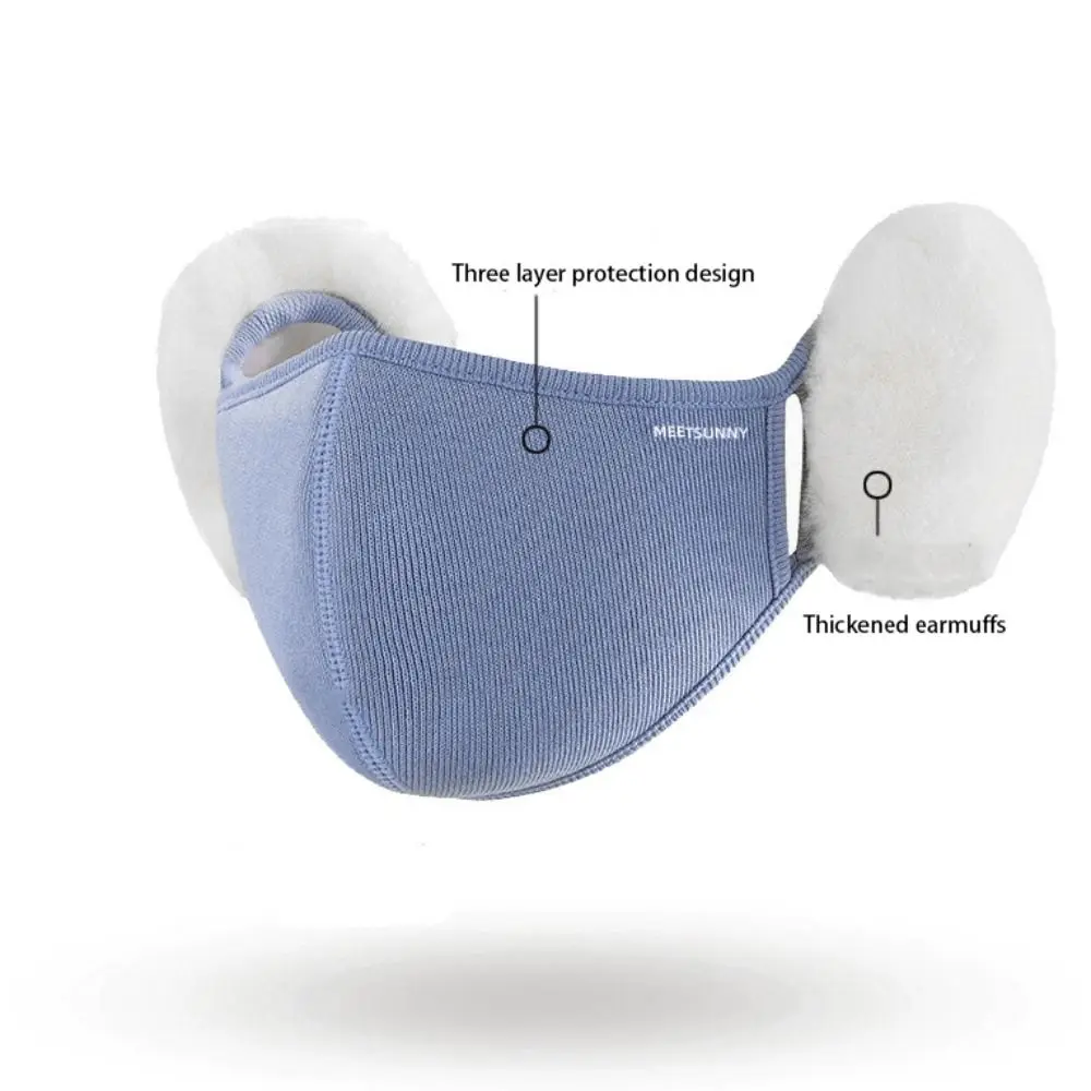 양털 귀마개 마스크, 심플한 방진 열 귀이개 랩 마스크, 이어 워머, 방풍 겨울 마스크, 사이클링