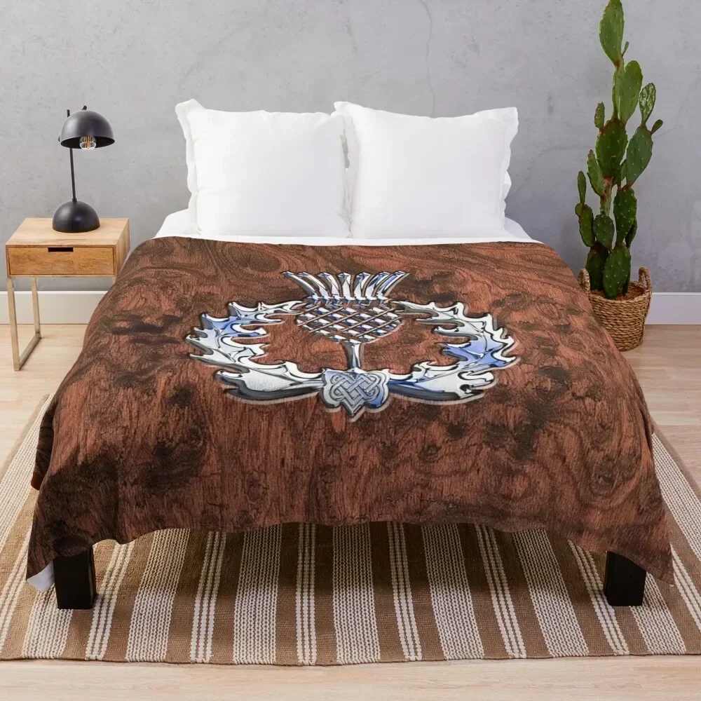 

Scottish Thistle in Burl Throw Blanket Moving Fashion Sofas Thin Blankets