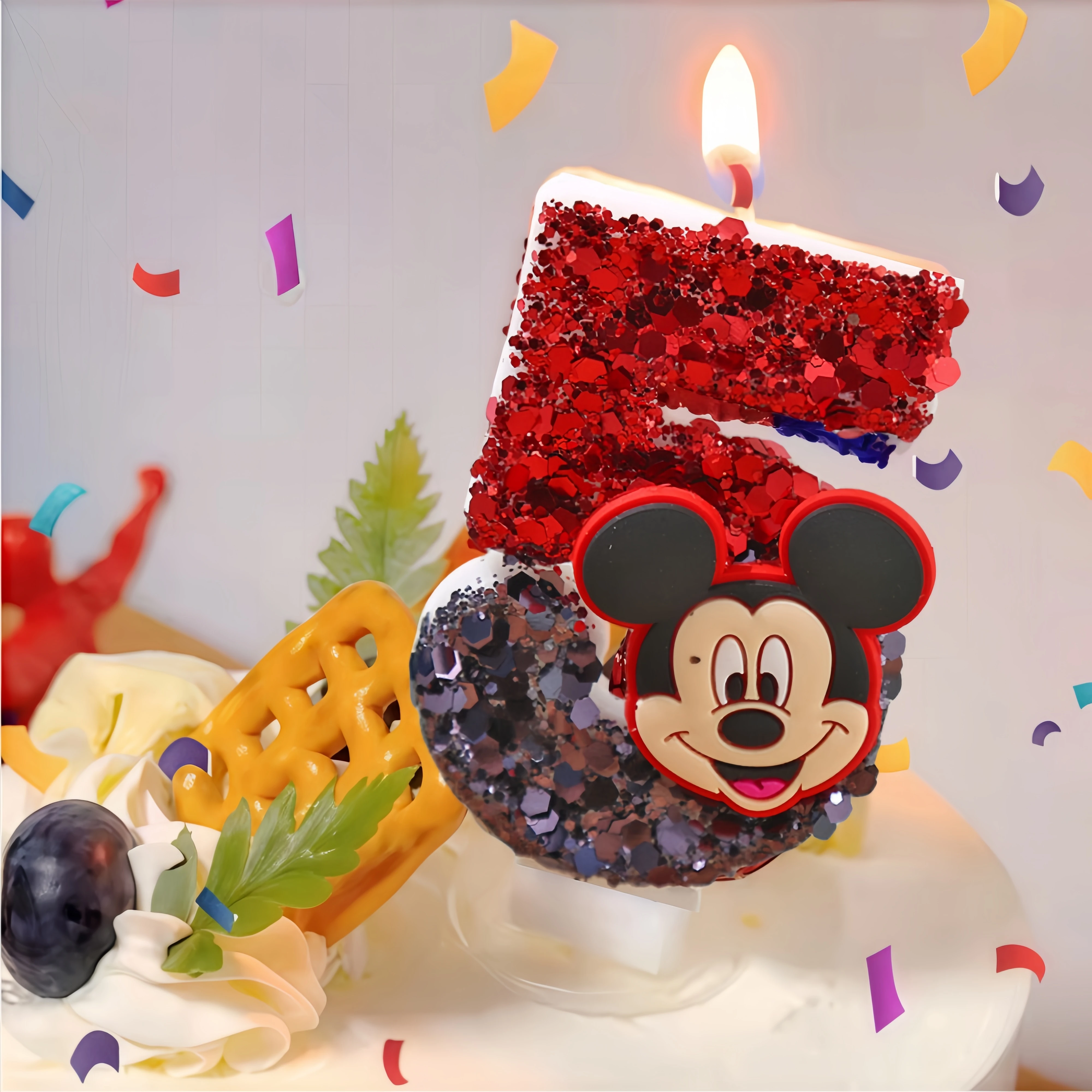 Velas de Mickey Minnie Mouse, feliz cumpleaños, número 0-9, vela de dibujos animados, pastel, Cupcake, suministros de decoración para fiesta, regalos DIY