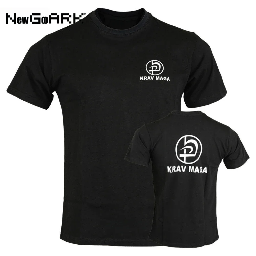 tshirt hip hop  harajuku Krav Maga T  Black Top Martial Casual  Custom tops tee  New Arrivals men