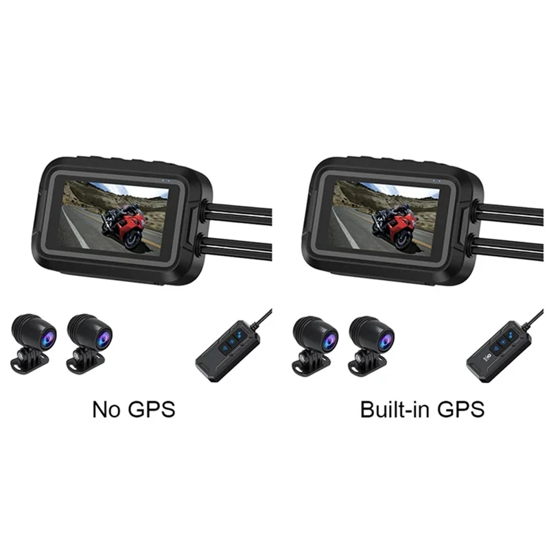 

ABZZ-V9 Motorcycle Dashcam Wifi 1080P Front Rear Camera Waterproof Motorcycle Video Recorder Camera With Parking Monitor Durable