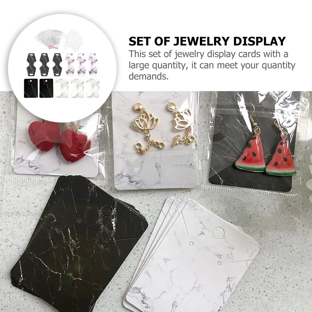 

Jewelry Display Card Set Necklace Holding Cards Storage for Hanging Fashion Paper Earring