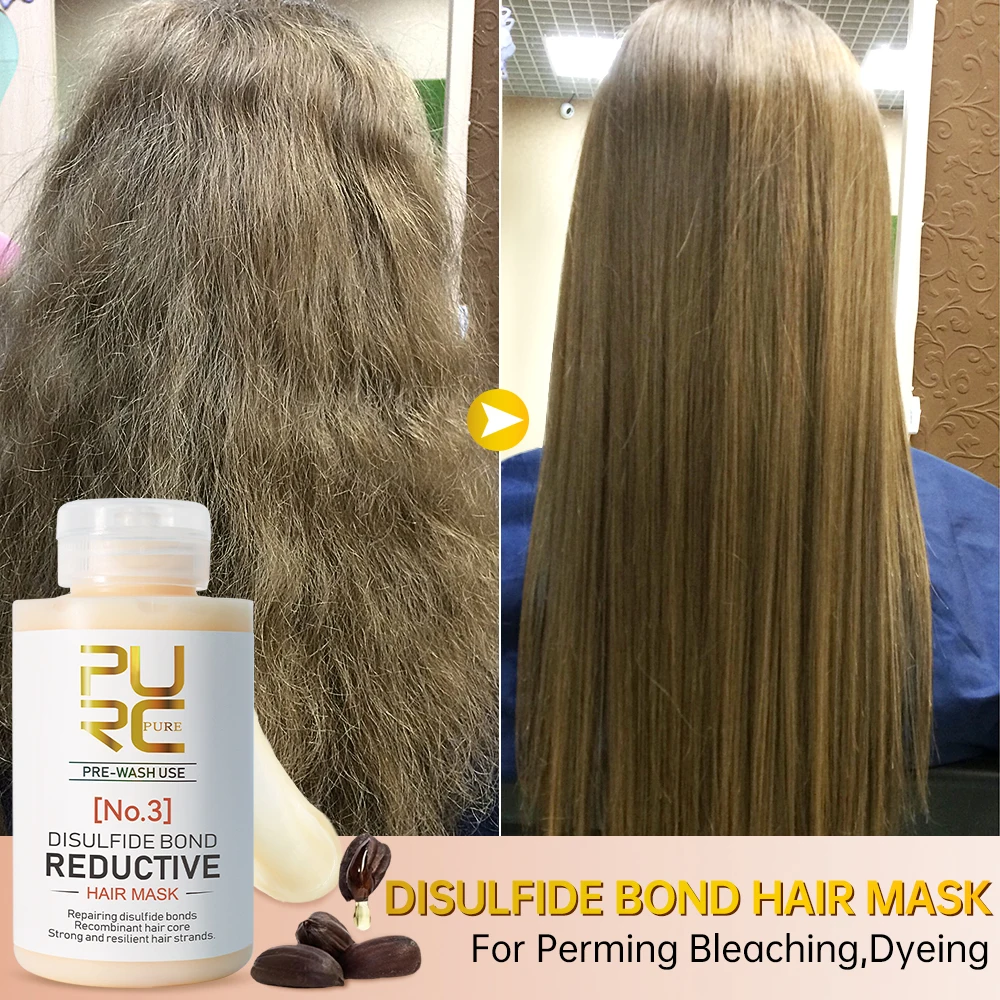 

PURC Disulfide Bond Strong Hair Mask Keratin Repair Damaged Frizz Smoothing Strengthens Weak Hair Hair Care Products