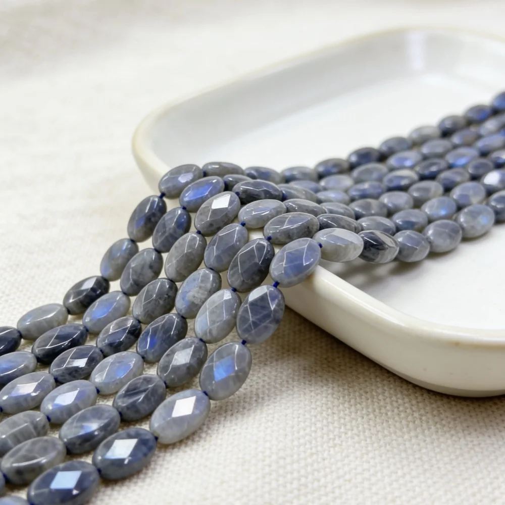 

Natural Labradorite Amethyst Beads round Faceted Geometric Shape Loose Strands for DIY Jewelry Making Bracelets Accessories
