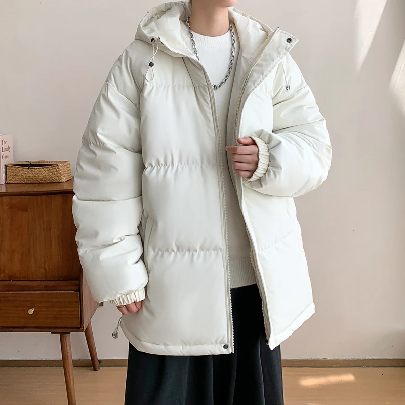 

Autumn and Winter Fashionable Cotton-padded Jacket Dopamine-colored Men Warm Outdoor Cycling Jacket Teenagers Cotton-padded Coat