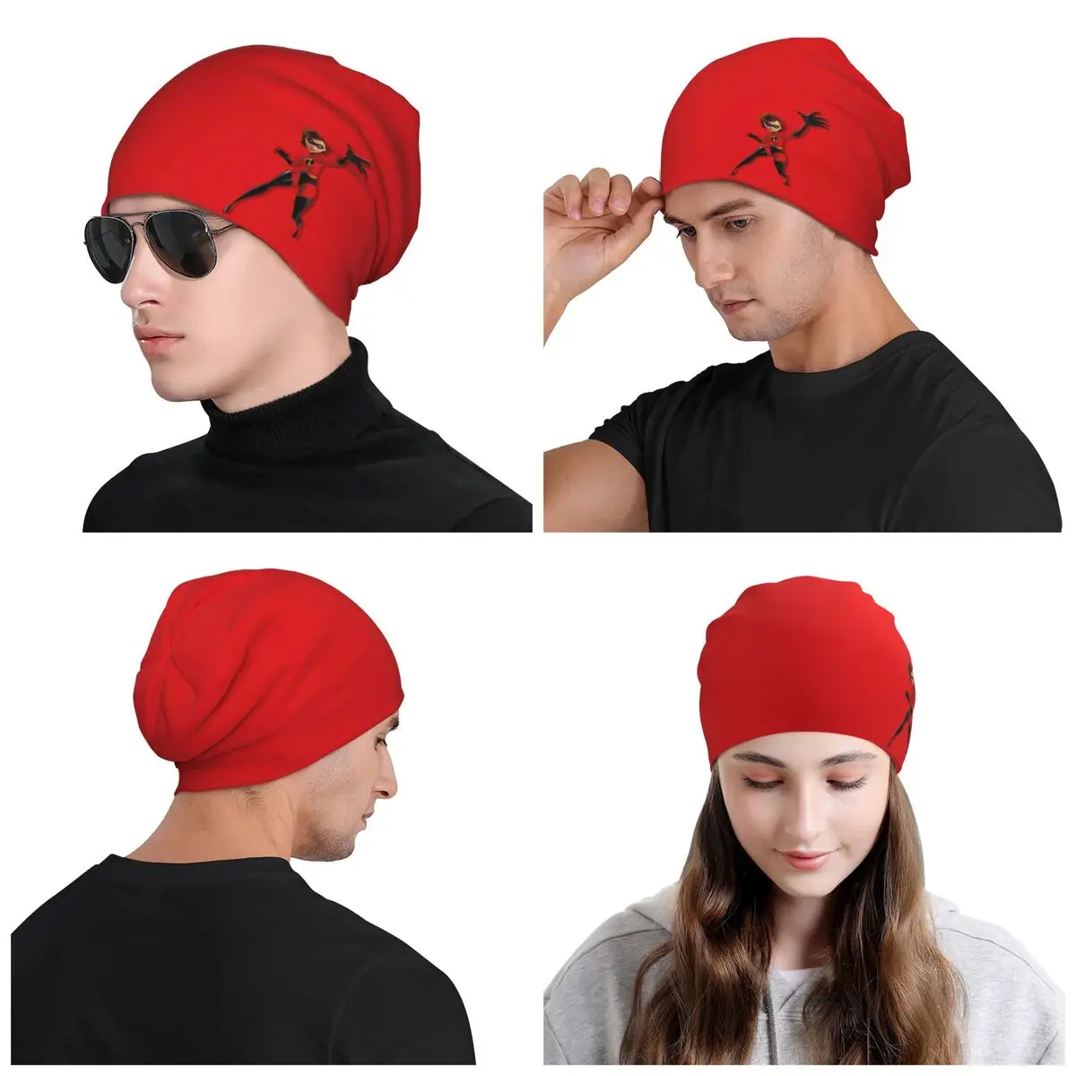 Custom The Incredibles Helen Parr Skullies Beanies Caps For Men Women Unisex Cool Winter Warm Knitted Hat Adult Bonnet Hats