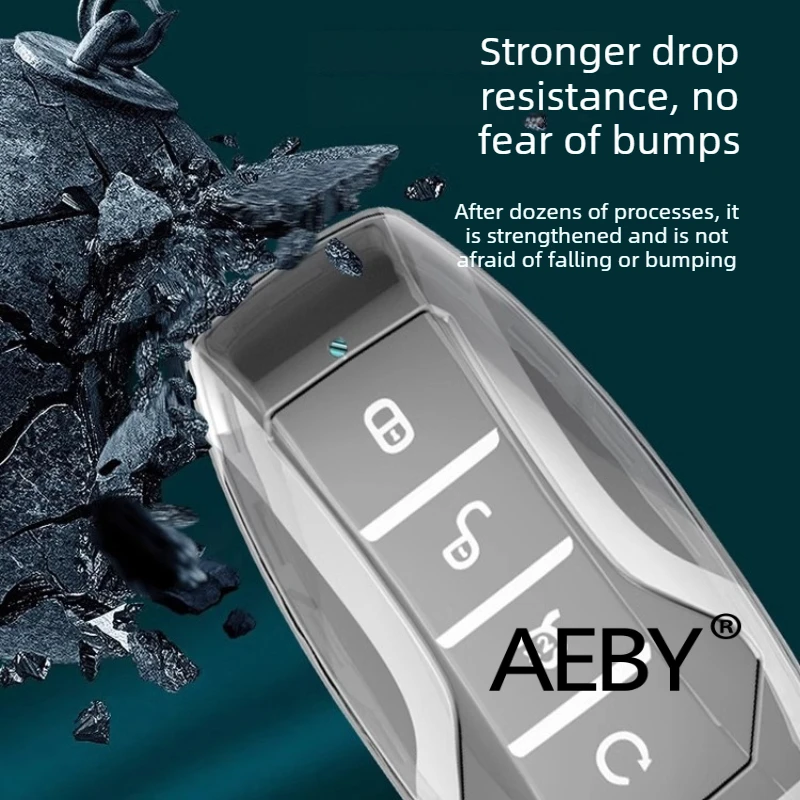 AEBY For BYD Atto 2 Smart Driving Edition 2025 Key Fob Case Cover,Cover with Keychain Hole,Anti-Drop Protection,Gift Idea