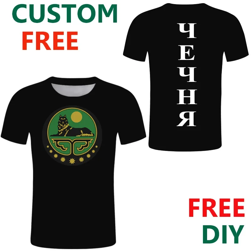 Chechnya Free Custom Men Ichkeria T Shirts Grozny Argun Chechen Republic T Shirt Independent Republic Islamic Jersey