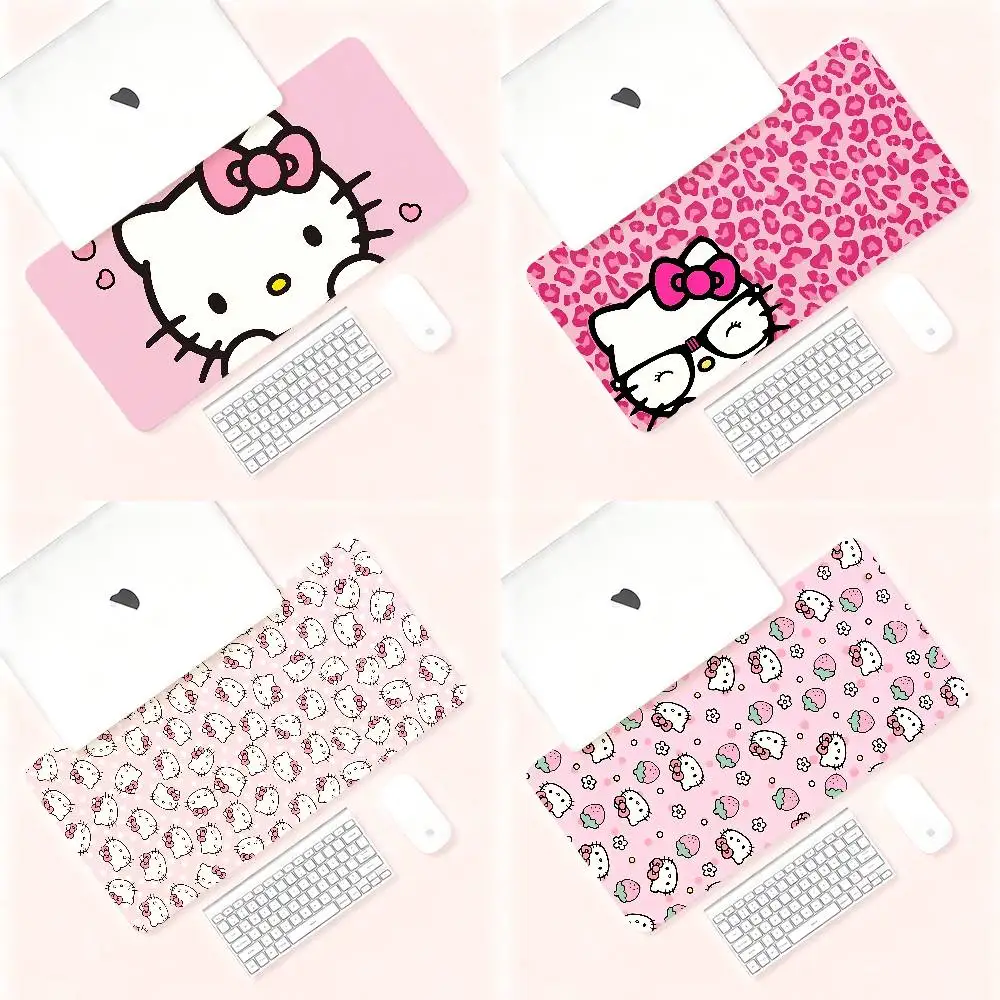 H-Hello Kittys Mouse Pad Computer Mat Deskpad Laptop Keyboard Mat Office Large Landscape Mousepad