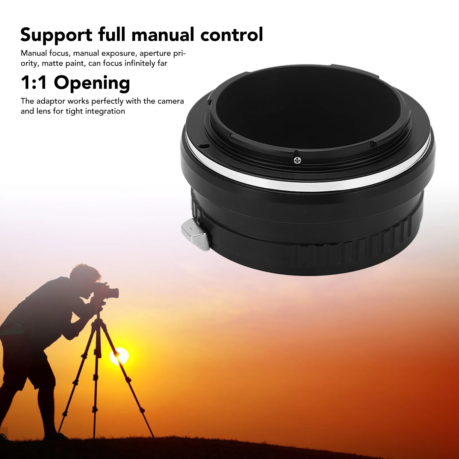 FTZ Mount Adapter Matte Paint F Mount To Z Mount Camera Adapter Tight and Wear Proof Manual Focus 1:1 Opening for Photography
