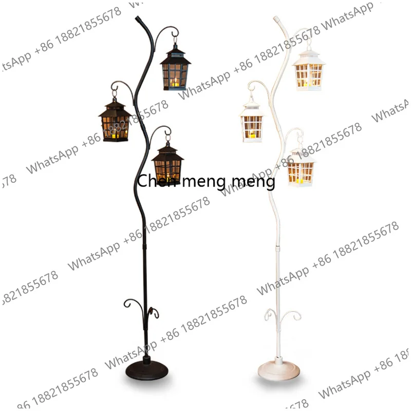 floor-to-ceiling European art glass candlestick horse lantern court-style wedding soft decoration model room ornament