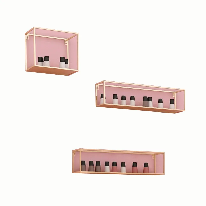 

Nordic wall shelf, nail salon, golden small apartment restaurant, milk tea shop shelf