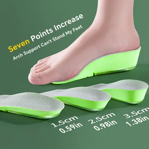 1 Pair Height Increase Insoles Shoes Flat Feet Arch Support Orthopedic Insoles Sneakers Heel Lift Half Shoe Pads Height Boosters