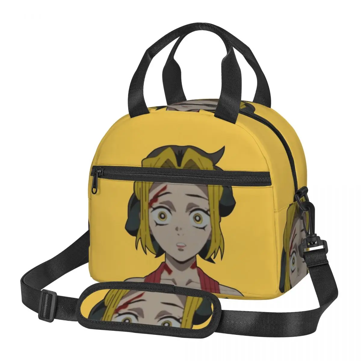 

Makio From Kimetsu No Yaiba Сумки для обеда Изолированная коробка для бенто Сумка для обеда Многоразовые сумки для пикника Термосумка для женщин и девочек