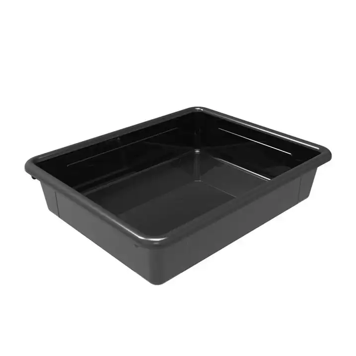 Storex Plastic Letter Tray, Storage for Documents and Office Supplies, Black, 5-Pack