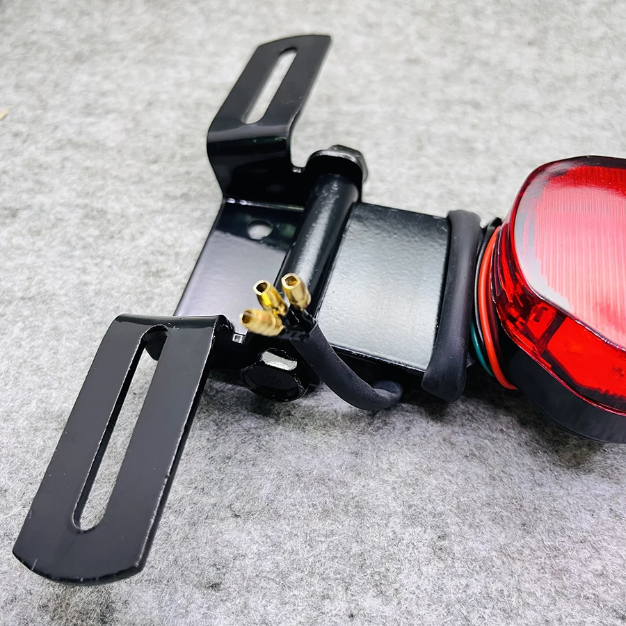 Retro Middle Finger Universal Motorcycle LED Rear License Plate Stop Light Tail Lamp For Benelli KTM Victory Triumph Aprilia