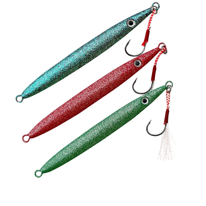 60g 80g Colorful Metal Jig Fast Sinking Fishing Lure Saltwater Cheap Bionic Fishing Tackle Hard Bait Freshwater & Saltwater