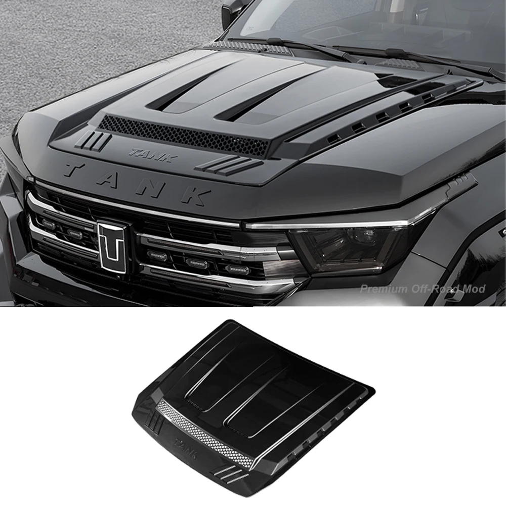 

For 2023-2025 Tank 400 Hi4t Gravel Guard Armor Hood Engine Cover Black Warrior Exterior Modification Kit Accessories