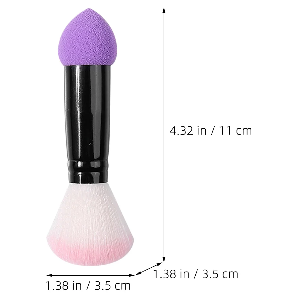 6 قطع من فرش المكياج ذات الأطراف المزدوجة، أداة وضع بودرة أحمر الخدود وبودرة المدمجة لمجموعة فرش الوجه ذات اللمسات النهائية الناعمة للنساء #1