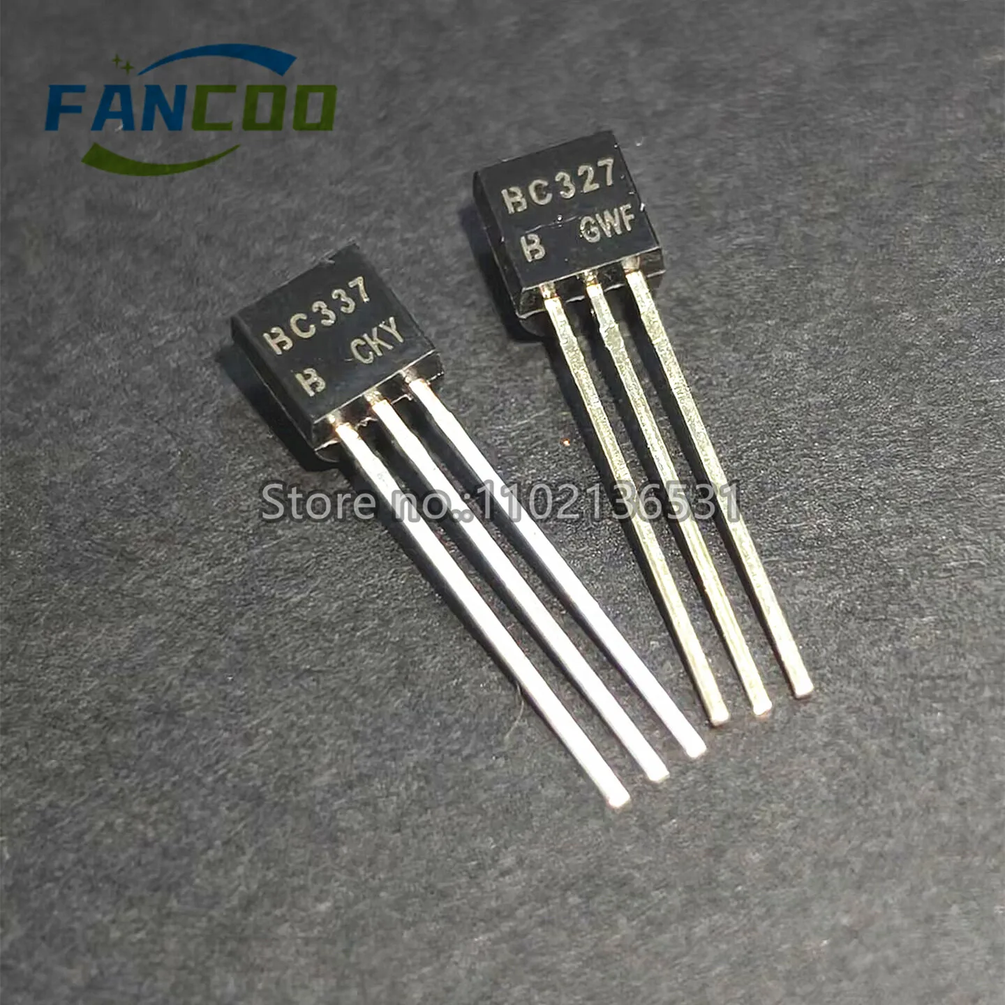 BC327B BC337B TO-92 Transistor Pair PNP NPN 45V 800mA HFE 160-400 General Purpose Audio Switch BJT Copper foot