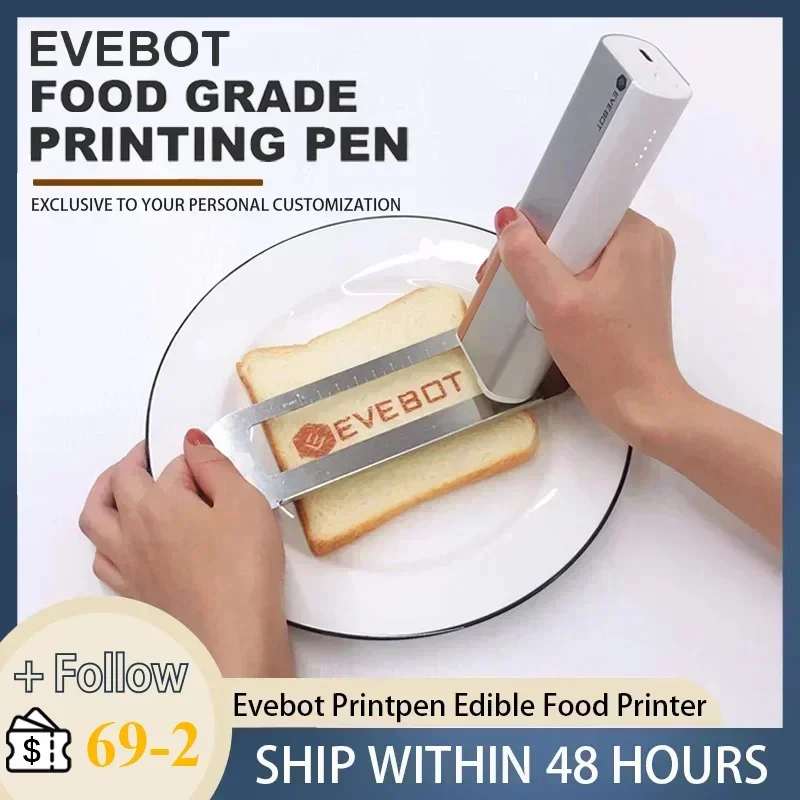 

Evebot Printpen Handheld Portable Mini Coffee PrintPen Latte Art Macaron Cookie DIY Design Printer Bluetooth 4.2