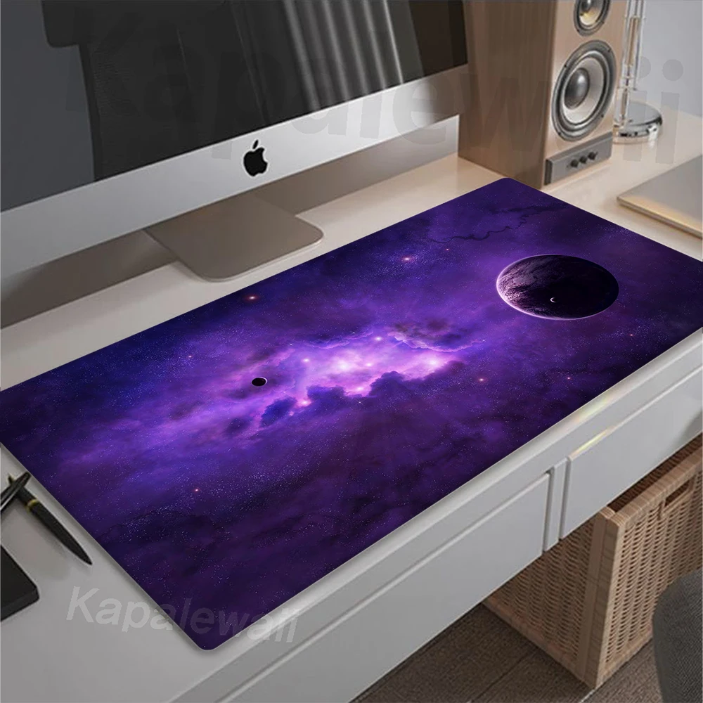 Gaming Mouse Pad Space Mousepads Purple Blue Sky Deskmat Xxl Keyboard Pad Large Office Carpet Computer Table Mat XXL Mousepad