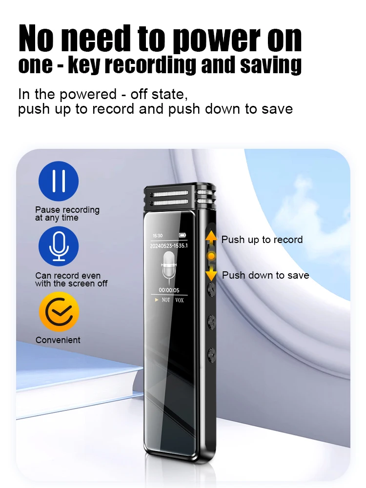 Famue L15 High - def Voice Recorder, Bluetooth 5.3, External Playback, Noise - reduction, 32GB Lithium Battery for Classroom