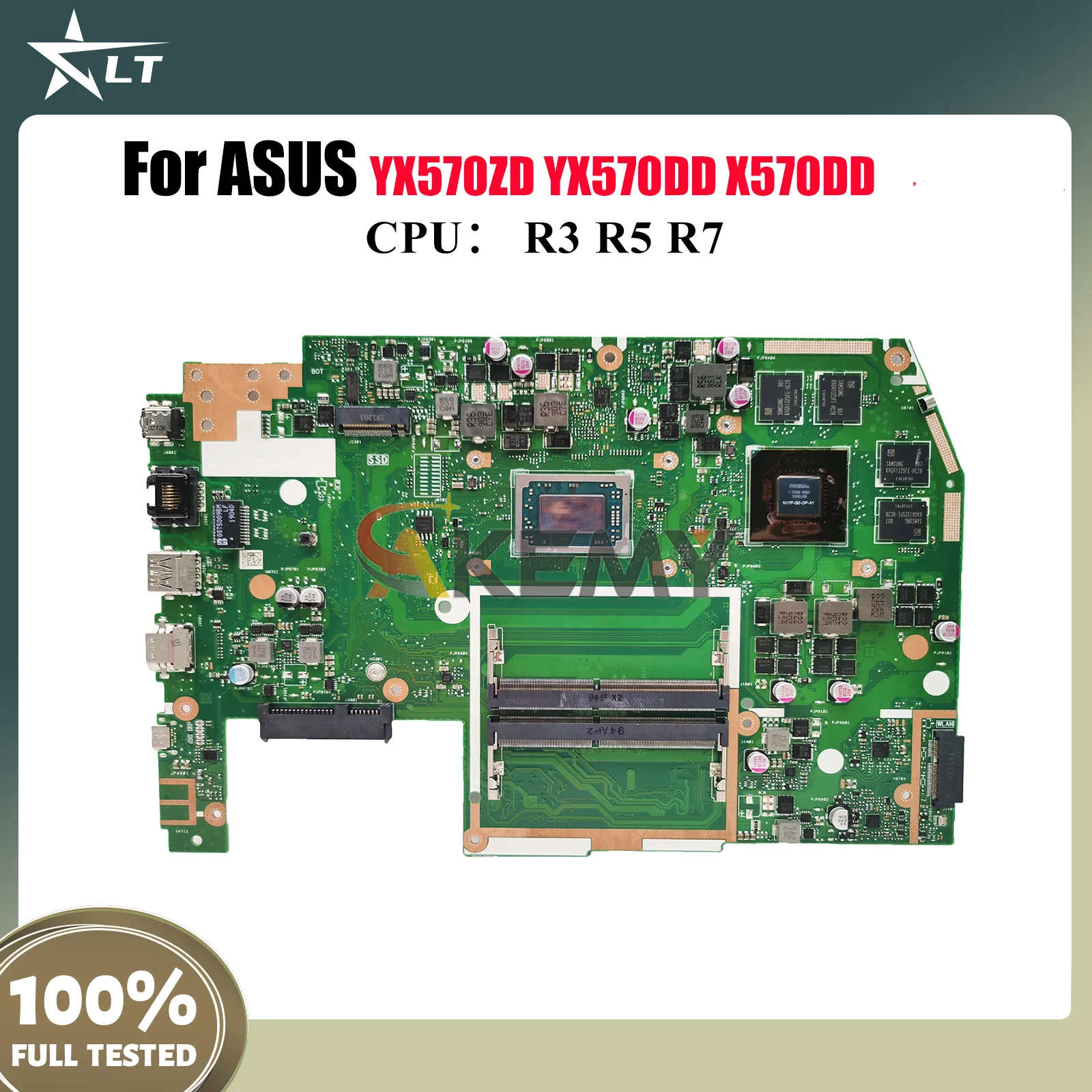 

X570DD Материнская плата для ноутбука ASUS VivoBook YX570DD X570D YX570ZD X570DD Материнская плата для ноутбука с процессором R3 R5 R7 100% tests OK stk