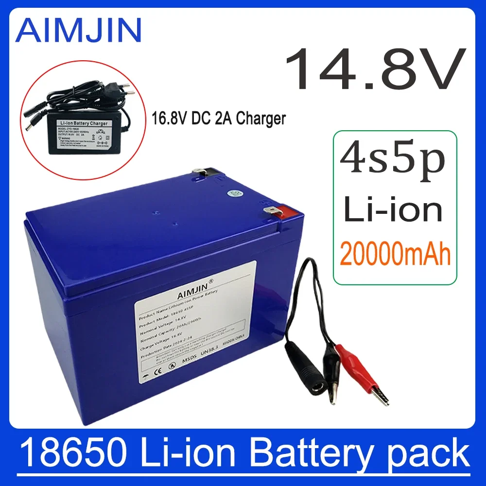 

14.8V 20AH 4S5P Li-ion battery, Agricultural Spray, Stereo, Outdoor Solar Light, Children's Electric Vehicle Etc+Charger