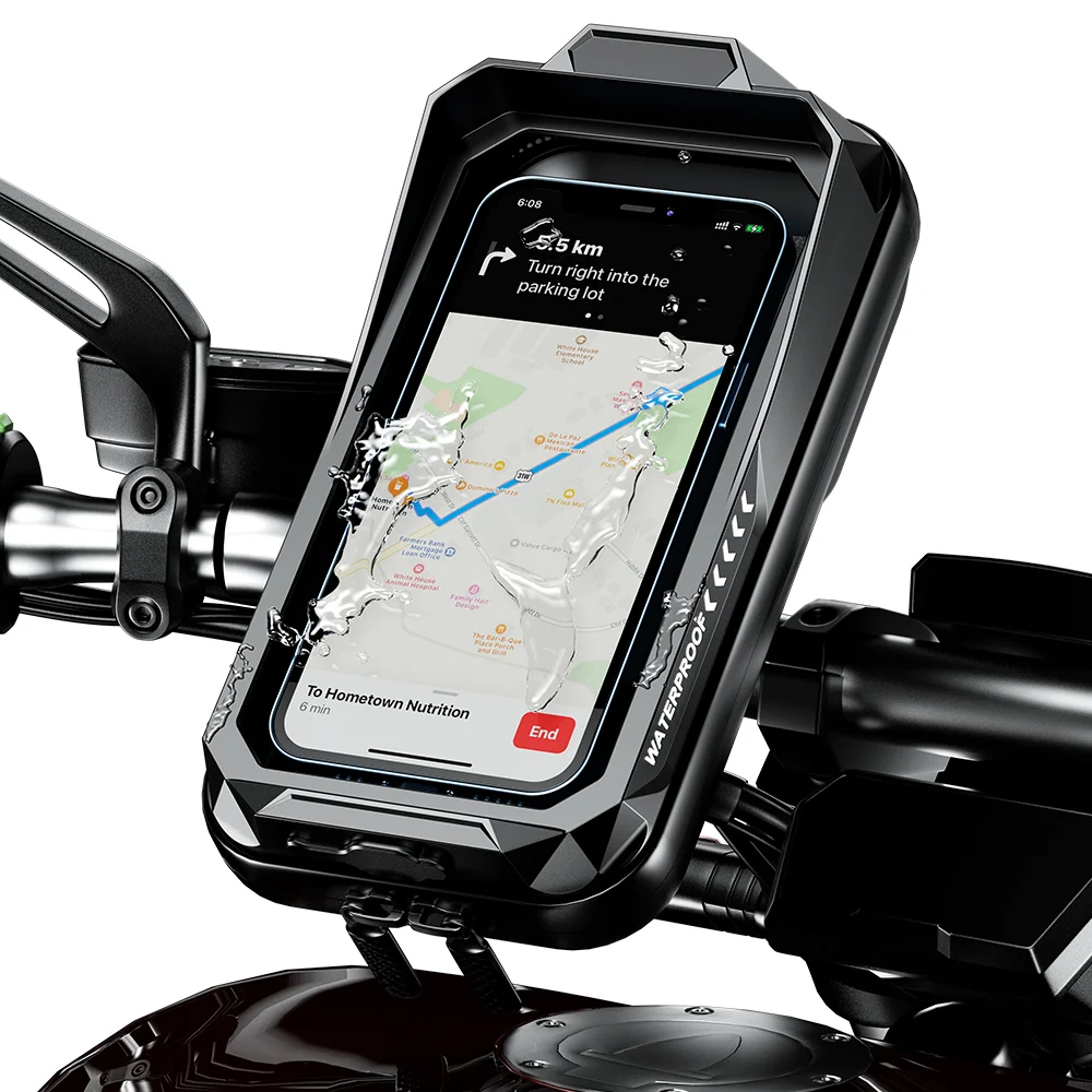 Waterproof Bicycle Phone Holder Motorcycle Bike Handlebar Phone Case Bag for iPhone 12 13 14 Samsung Bike Phone Stand Mount