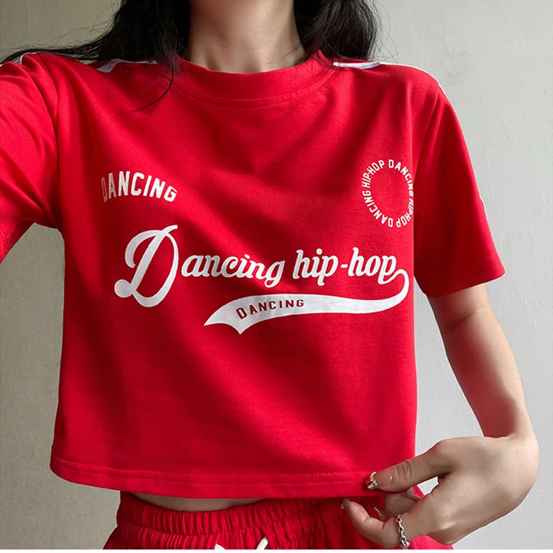 Hip-Hop Street Dance Costume Suit Adult Jazz Dance Costumes Sexy Korean Dance Girl Group Pole Dance Clothing for Women Two-piece