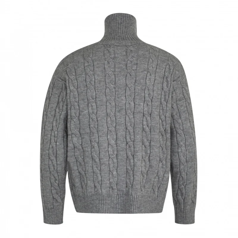 الرجال جديد وصول بولو طوق سترة خمر كابل متماسكة زرر فضفاض صالح بلوزة كاجوال تنوعا خريف شتاء الرجال تريكو