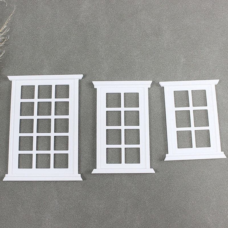 1PC Doll House Miniature Window Frame Model Decoration Windows Dollhouse 1/12 Mini Furniture Toy