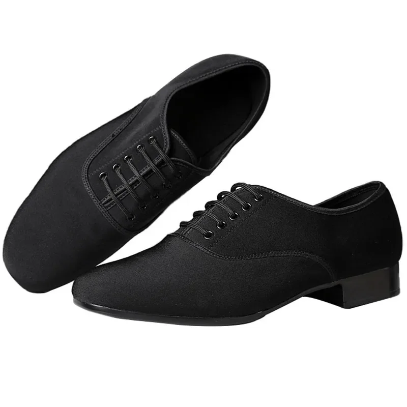 Ballroom Latin Dance Shoes Men Jazz Shoe Sneakers for Men Low Heel Professional or Practice Dancing Shoes Oxford Cloth