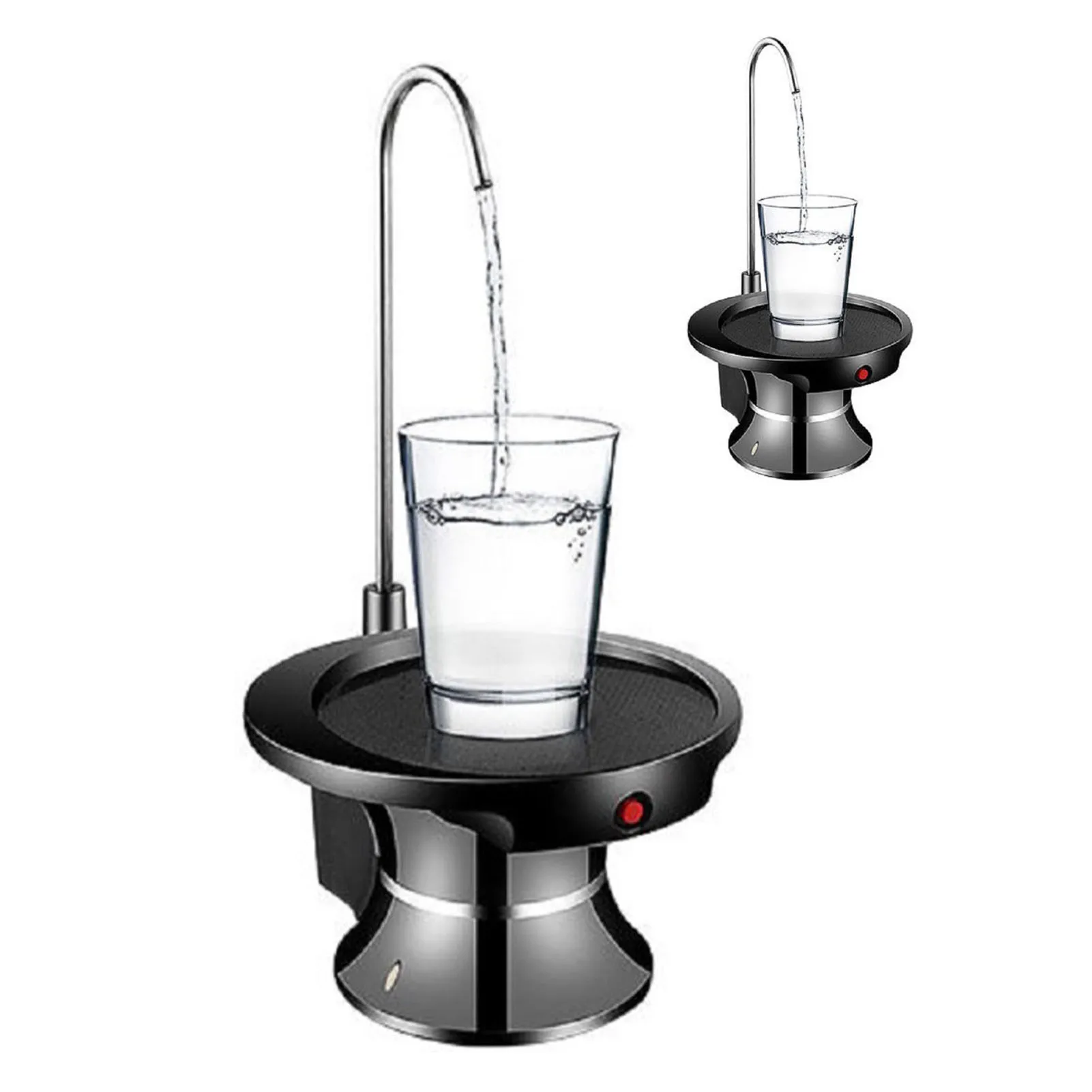 مضخة توزيع مياه كهربائية قابلة لإعادة الشحن، قوة قوية، تدفق سريع، منخفضة الضوضاء، صينية كبيرة، مضخة مياه الشرب